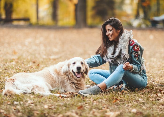 Enyoing With Loving Dog